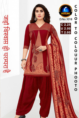 KANHEYA TEXTILE Crepe Floral Print Kurta & Patiyala Material