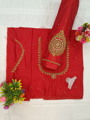 SM FASHION Pure Silk Embroidered, Self Design Blouse Material