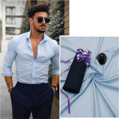 Jay Khodiyar Fashion Polycotton Solid Shirt & Trouser Fabric