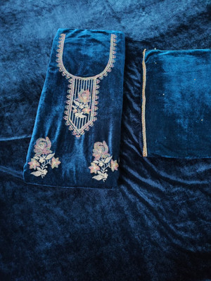 TAVI COLLECTION Velvet Embroidered Kurta & Palazzo Material