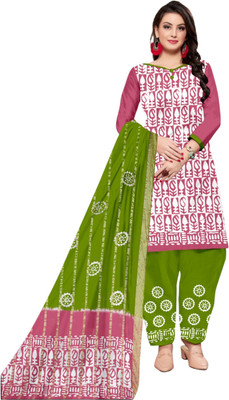 Drashti Creation Cotton Blend Self Design Salwar Suit Material