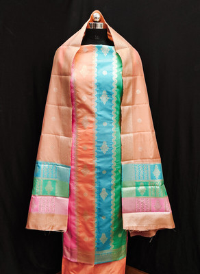 SAUMYA CREATIONS Art Silk Self Design Kurta & Churidar Material