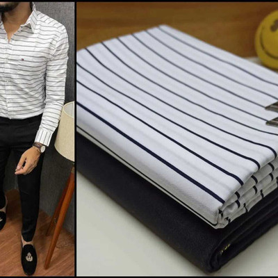 tmcretion Polycotton Striped Shirt & Trouser Fabric
