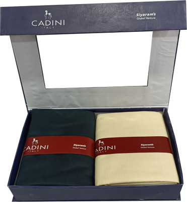 CADINI Cotton Blend Solid Shirt & Trouser Fabric