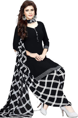 Liah Polyester Solid, Striped Salwar Suit Material