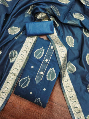 Blissta Jacquard Embellished Salwar Suit Material