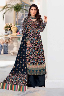 Radha Madhav Enterprise Wool Floral Print Salwar Suit Material