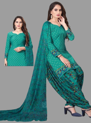 Dutt Textiles Crepe Floral Print Salwar Suit Material