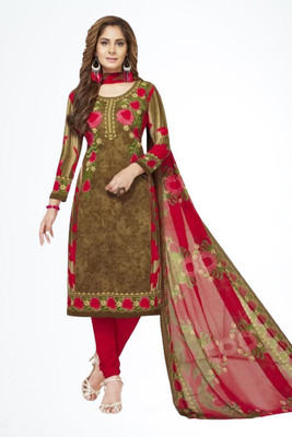 Ruhabs Crepe Printed Salwar Suit Material