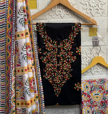 balaji fashion Pure Cotton Embroidered, Printed Salwar Suit Material