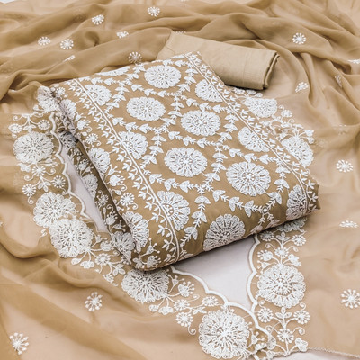 BRJ NX Georgette Embroidered Salwar Suit Material