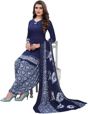 Nirvaan Crepe Solid, Floral Print, Printed, Geometric Print Salwar Suit Material