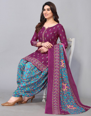 Samah Cotton Blend Floral Print Salwar Suit Material