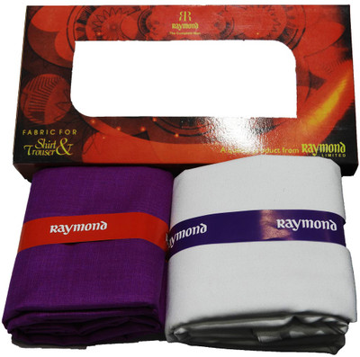 Raymond Cotton Blend Solid Shirt & Trouser Fabric