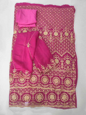 Stylebhawani Georgette Embroidered Salwar Suit Material