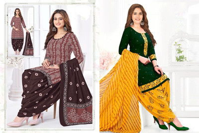 SEWDHAGA Crepe Printed Salwar Suit Material