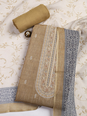 Meena Bazaar Chanderi Solid Salwar Suit Material