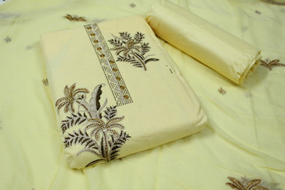 AniriFashions Cotton Silk Embroidered Salwar Suit Material