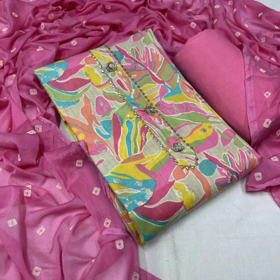 SAMYAGDARSHANA Pure Cotton Printed Salwar Suit Material