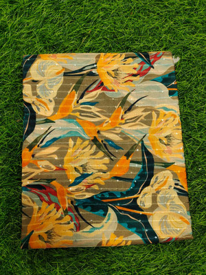 Chamunda art Muslin Floral Print Kurta Fabric