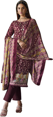 DRAVINAM Trends Wool Printed Salwar Suit Material