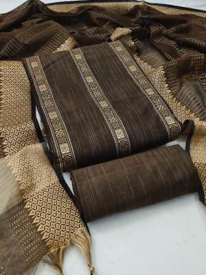 JILANI TRADERS Cotton Blend Self Design Salwar Suit Material