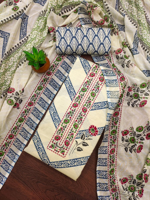 PandadiSaree Cotton Blend Printed Salwar Suit Material