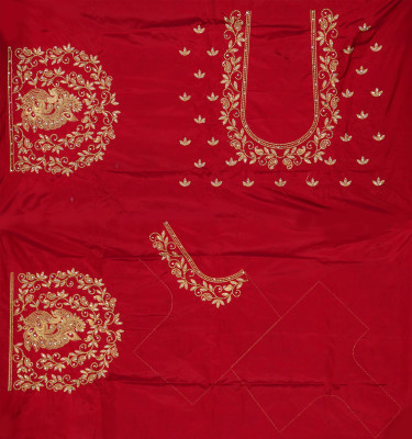 Ayush Creation Pure Silk Embroidered Blouse Material