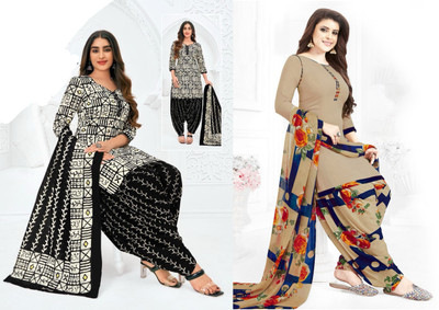 SIMPLYETHNIC Crepe Printed Salwar Suit Material