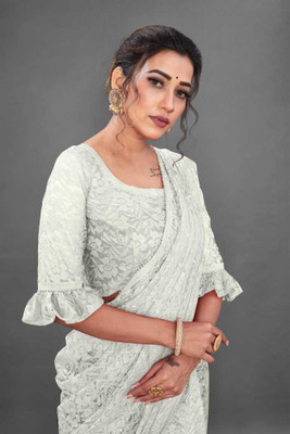 DESTY Net/Lace Self Design Blouse Material
