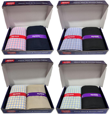 Raymond Cotton Blend Checkered Shirt & Trouser Fabric