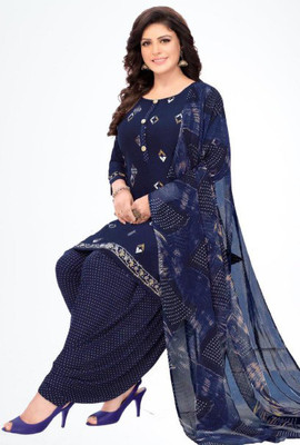 HLSILK Crepe Self Design Salwar Suit Material