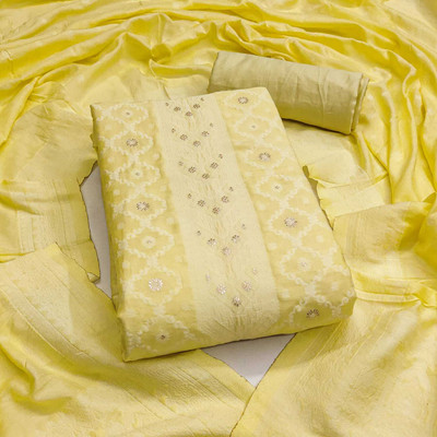 NF FAB Muslin Embroidered, Printed Salwar Suit Material