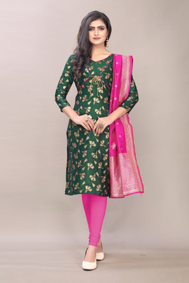 Krishiva Hub Jacquard Self Design Salwar Suit Material