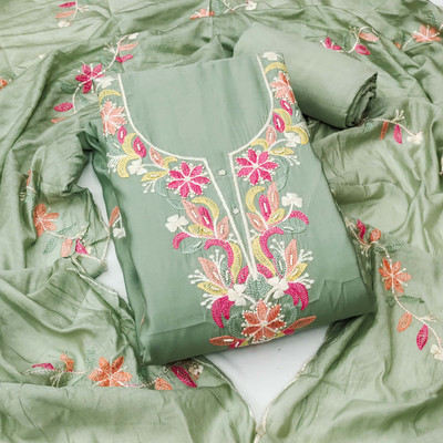 Jaipur Kurti Polyester Floral Print Salwar Suit Material