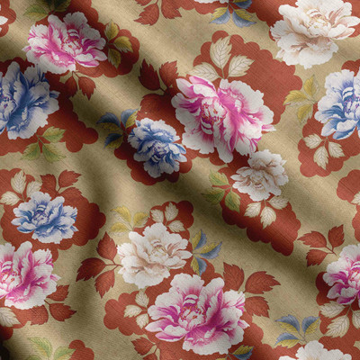 Soimoi Pure Cotton Floral Print Multi-purpose Fabric