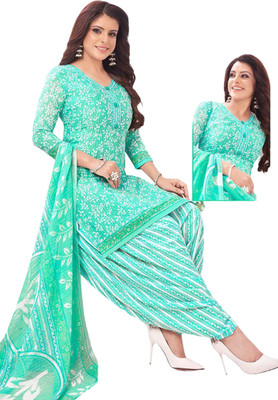 Hidhasha Crepe Printed Salwar Suit Material