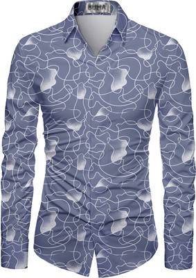 BDR ENTERPRISE Cotton Blend Printed Shirt Fabric