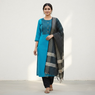 PPTOSS Cotton Blend Self Design Salwar Suit Material