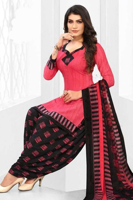 SIMPLYETHNIC Crepe Printed Kurta & Churidar Material