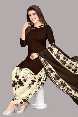 laxmi creation Crepe Solid, Printed Salwar Suit Material