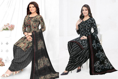 laxmi creation Crepe Printed Salwar Suit Material