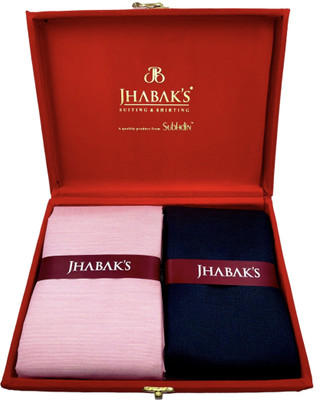 JHABAK'S Cotton Blend Solid Shirt & Trouser Fabric