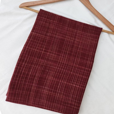 Amithi Pure Cotton Checkered Multipurpose Running Fabric