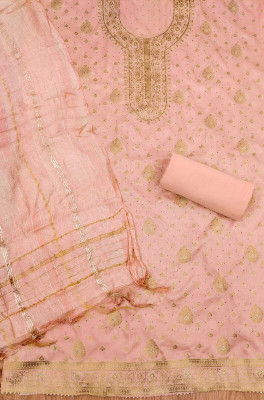 sarvopar fab Jacquard Solid Salwar Suit Material