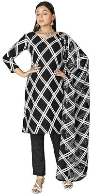 Varishtaa Cotton Blend Printed, Self Design, Geometric Print Salwar Suit Material