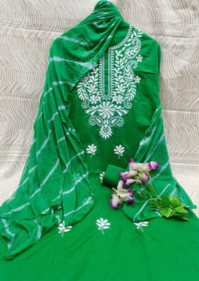 Vijaycreation Pure Cotton Embroidered Salwar Suit Material
