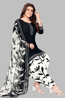 Priyashi Crepe Floral Print, Printed, Striped, Geometric Print Salwar Suit Material