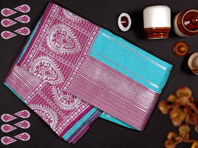 Kanjivaram Jacquard Printed Blouse Material