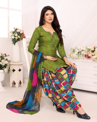 YASHIKA Crepe Printed Salwar Suit Material